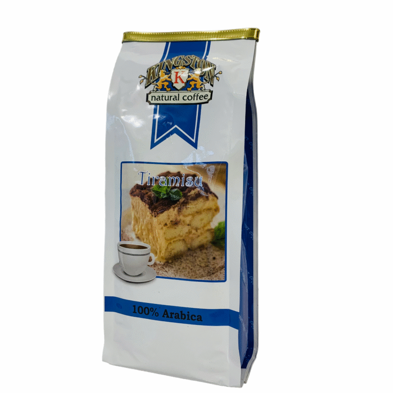 Kohv 100 % Arabica Кофе KINGSTON tiramisu обжаренный, молотый, ароматизированный 250г